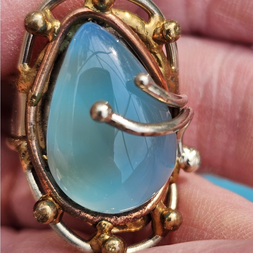 Artisan Blue Teardrop Ring